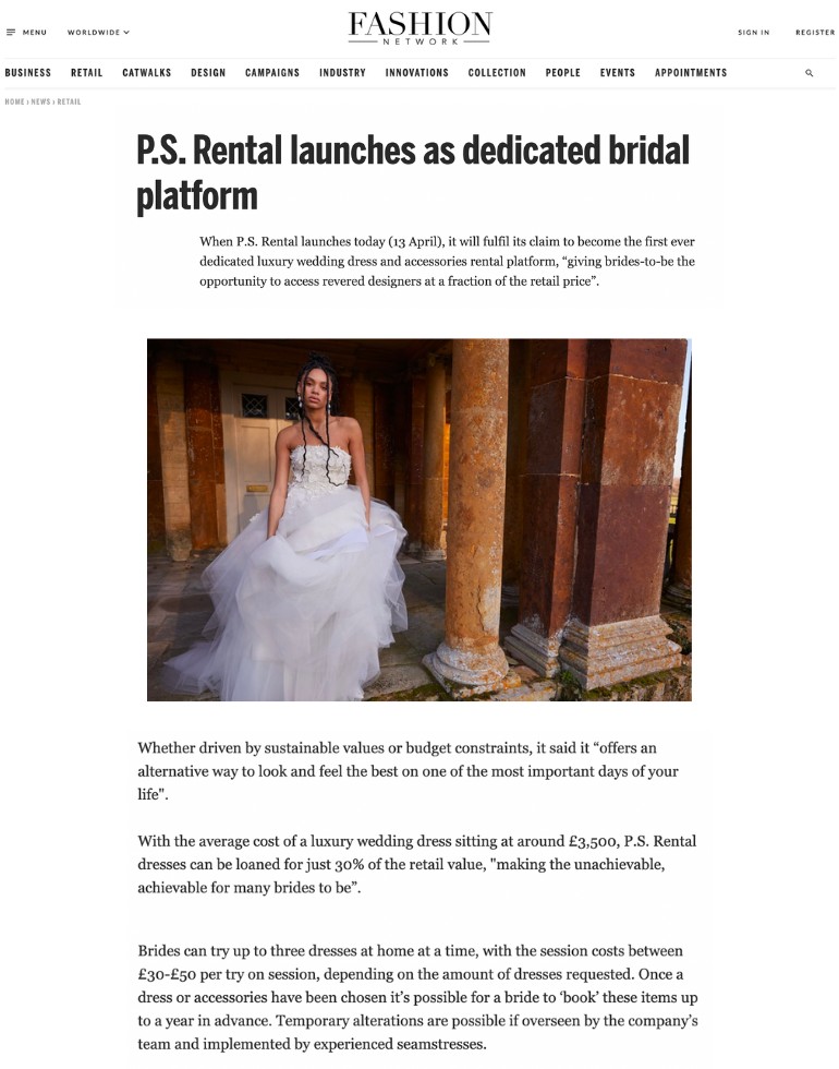 Future Nature — Bridal rental launch